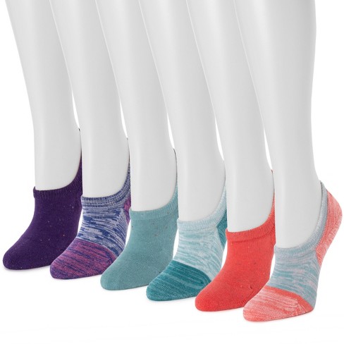 Muk Luks Women's 6 No Show Sport Sock-color Block Os (6-10) : Target