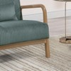 Sapphtopaz 1pc Stylish Accent Chair Upholstered Lounge Chair with Wooden Frame, Living Room Furniture Comfy Chair, Gray - 2 of 4
