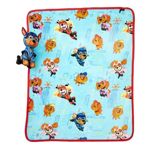 Paw Patrol Character Chase Kids Throw Blanket And Pillow Target