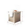 Naysaye Deck Boxes, 45 Gal Outdoor Storage Deck Box, Small Patio Storage Bin for Garden Tools, Black & Brown, 30.75"*17.13"*21.85" - 3 of 4