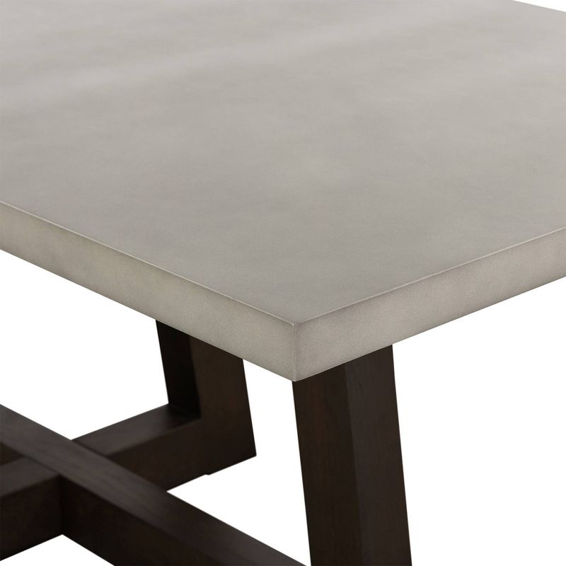 Rectangle Elodie Concrete/Oak Dining Table Dark Gray - Armen Living, 5 of 8