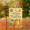 Northlight Pumpkins and Leaves "Give Thanks" Fall Harvest Outdoor Garden Flag - 18" x 12.5" - 2 of 4