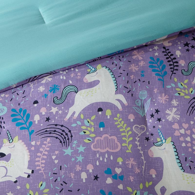 Laila Cotton Reversible Unicorn Print Kids' Comforter Set - Urban Habitat, 5 of 8