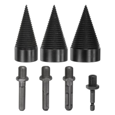 Unique Bargains Outdoor Farm Log Wood Splitter Drill Bit 2 Pcs