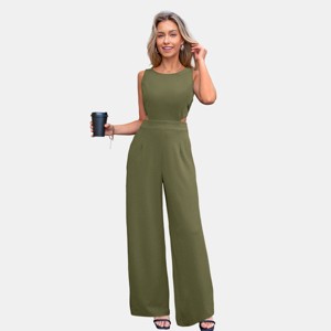 Women's Elegant Sleeveless Wide-Leg Jumpsuit - Cupshe - 1 of 4