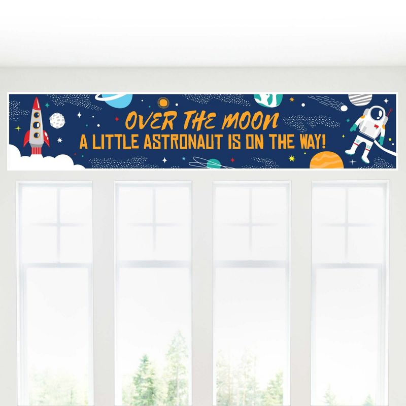 Big Dot of Happiness Blast Off to Outer Space - Rocket Ship Baby Shower Decorations Party Banner, 5 of 8