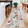 Indoor Decor Modern Abstract Floral Area Rugs Soft Machine Washable Low Pile Non Slip Foldable Floor Carpet for Living Room Bedroom - 3 of 4
