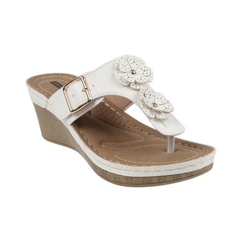 White wedge sandals store target