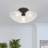 Livex Lighting Wynnewood 3 - Light Flush Mount in  Bronze - 4 of 4