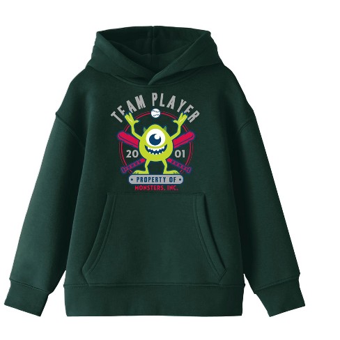 Monsters, Inc. Team Player Mike Forest Green Youth Hoodie : Target