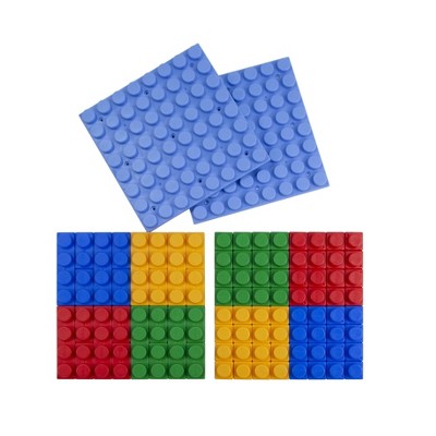 UNiPLAY Platform Building Block Sets — Educational Sensory Stacking Blocks, Learning Toy with 11"x11" Base Plate for Ages 3 Months and Up
