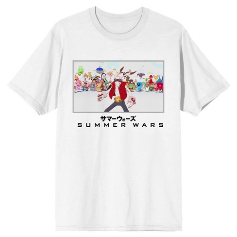 Summer Wars Weird Creatures In The Virtual World Crew Neck Short Sleeve Men's White T-shirt - image 1 of 3