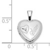 Black Bow Jewelry 12mm Sister Diamond Heart Locket in Sterling Silver - 3 of 4