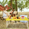 Vynxaria Folding Tables 48-Inch Portable Table for Indoor and Outdoor Use, Yellow - 2 of 4