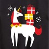Boys' - Instant Message - Christmas Unicorn Graphic Long Sleeve Fleece Sweatshirt - 2 of 4