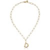 Paperclip Link Initial Necklace - Ettika - 2 of 2