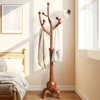 Bekrvio Freestanding Rubberwood Coat Rack,Tree-Branch Design with 8 Hooks,Heavy-Duty Standing Clothes Hanger for Entryway Hallway Bedroom - Load 160lb - 4 of 4