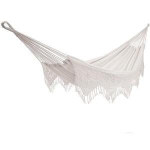 Vivere Brazilian Style Double Deluxe Hammock - Natural Color - 1 of 4
