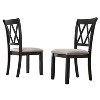 NicBex Vintage Upholstered  Dining Chairs Set of 2 with Cross Back & Comfy Cushions,Rustic Wood Accent Chairs for Dining Room,Living Room - 2 of 4