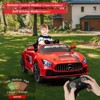 Ride on Car for Kids, 12V Licensed Benz AMG Electric Vehicles Battery Powered Sports Car,Sound System, LED Headlights - 3 of 4