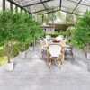 Tangkula 8.2 FT Tall Artificial Ficus Tree w/ Leaves Wide Stable Cement-filled Pot - 4 of 4