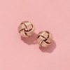 Ross-Simons 14kt Rose Gold Textured and Polished Love Knot Stud Earrings - 4 of 4