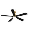 Famapy 47-Inch Ceiling Fan with Wooden Blades and Multi-Color LED Light - 4 of 4