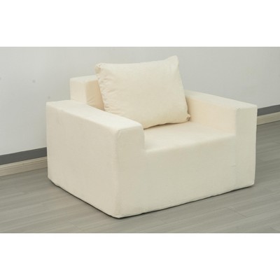 Vynxaria Adjustable Upholstered Human Dog Bed & Bean Bag Sofa with Massage Pillow