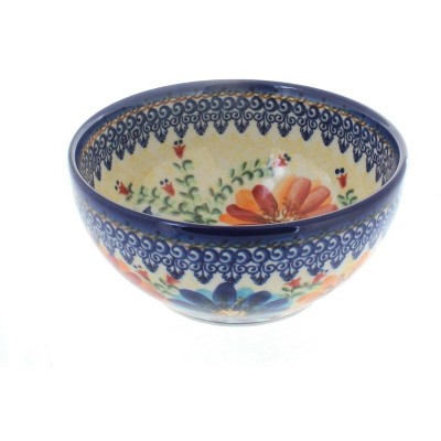 Blue Rose Polish Pottery Autumn Burst Cereal/Soup Bowl