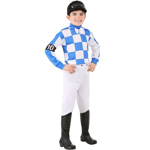 Halloweencostumes.com Small Boy Boy's Horse Racer Costume, Black/white ...