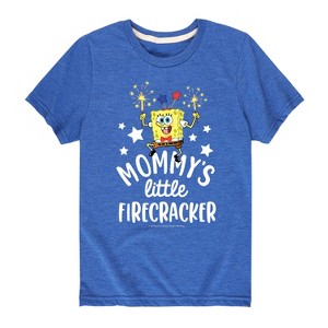 Boys' - SpongeBob SquarePants - Mommy's Little Firecracker Short Sleeve Graphic T-Shirt - 1 of 4