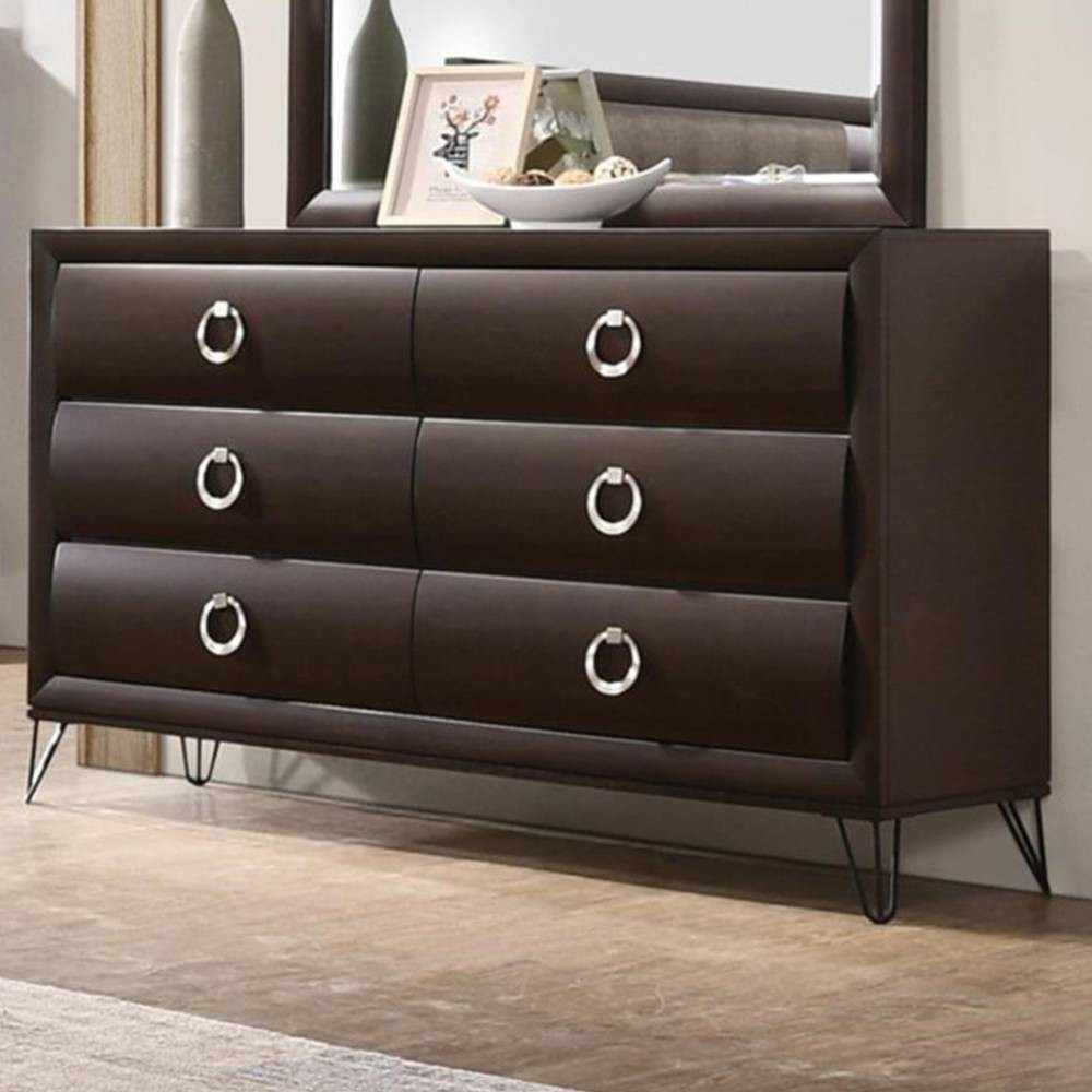 Photos - Dresser / Chests of Drawers 63" Tablita Dresser Dark Merlot - Acme Furniture