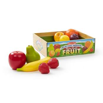 Melissa & Doug Playtime Produce Fruits Play Food Set With Crate (9pc)