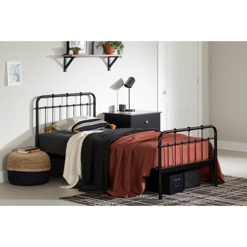 Vito Metal Complete Kids&#39; Bed Pure Black - South Shore, 4 of 15