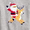 Boys' - Instant Message - Santa and Reindeer Christmas Graphic Long Sleeve Fleece Sweatshirt - 2 of 4