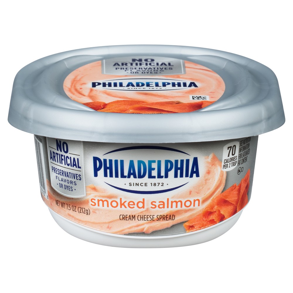 UPC 021000007318 product image for Philadelphia Regular Salmon Cream Cheese Tub - 7.5oz | upcitemdb.com