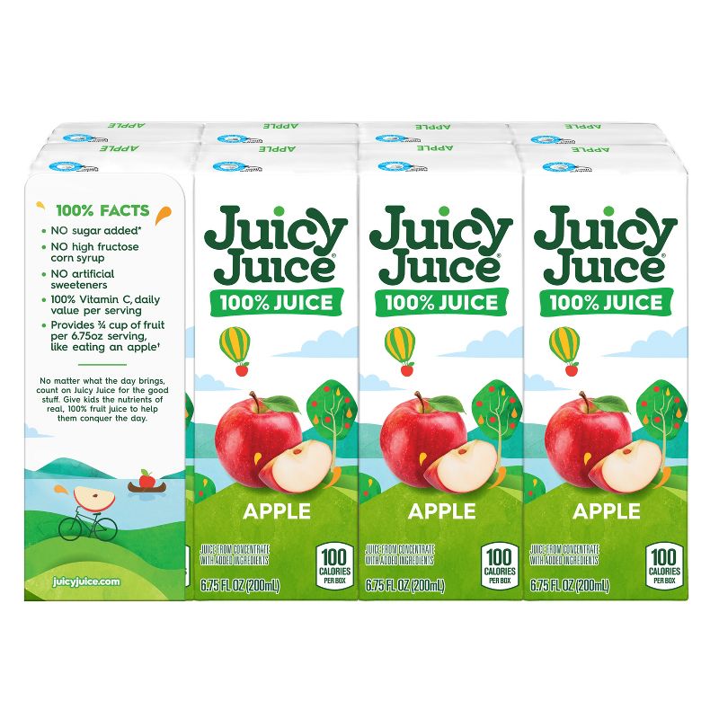 Juicy Juice Slim Apple 100% Juice - 8pk/6.75 fl oz Boxes, 3 of 8