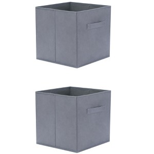 REGALWOVEN Shelves Closet Fabric Collapsible Spacious Square Storage Bins with Handles 2 Pcs - 1 of 4