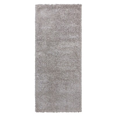 Thayer Gray Plush Microfiber Shag Runner Rug 2'x6'