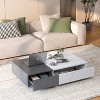 Modern Coffee Table, End Table with Storage, Accent Sofa Side Table Set, Center Tea Table for Living Room - 4 of 4