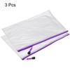 Unique Bargains PVC Waterproof Mesh Zipper Home Office Travel File Bag 3 Pcs - 3 of 4