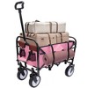 Grungis Folding Shopping Cart with Strap Design,Grocery Cart with All-Terrain Wheels,Utility Cart for Camping,Shopping,Sports,Gardening - 4 of 4