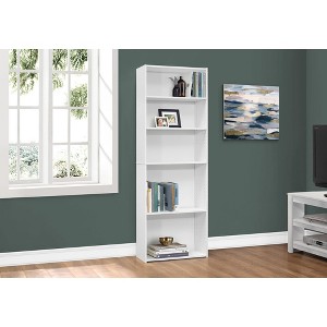 Monarch Specialties Bookshelf Bookcase 6 Tier 72InchH Office Bedroom Laminate White Transitional - 1 of 4