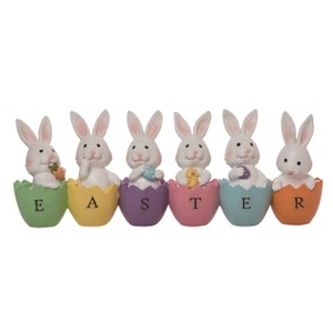 Transpac Resin 13.5" Multicolor Easter Egg Word Block Decor Figurine - 1 of 2