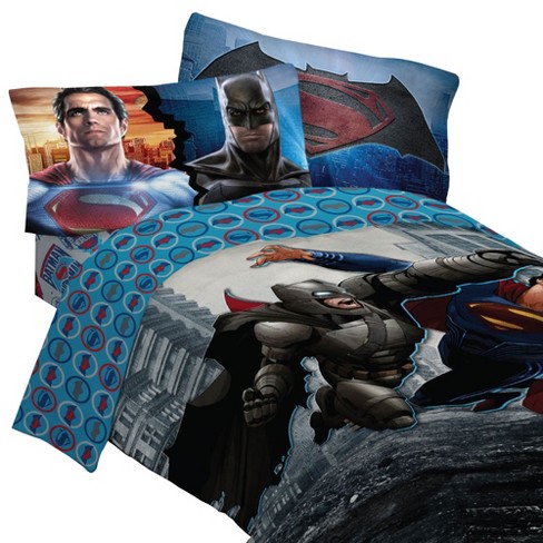 4pc Batman Vs Superman Twin Bedding Set Worlds Finest Heroes