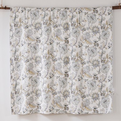 Ophelia Spa Floral Cotton Twin Reversible Quilt Set