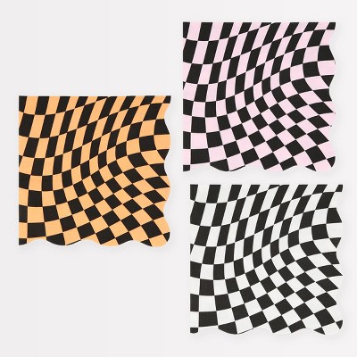 Meri Meri Halloween Checker Small Napkins (Pack of 16)