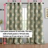 HLC.ME Liam Ogee Ikatt Damask Patterned Window Grommet Curtains Bedroom - Light Reducing Window Panels, Set of 2 - 4 of 4