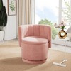 Lyngins Swivel Accent Chairs with Storage Space,Upholstered Swivel Reading Chairs with Backrest,Boucle Barrel Chairs for Bedroom,Living Room - 2 of 4
