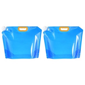 Unique Bargains Camping Hiking Plastic Collapsible Water Container Bags 2 Pcs - 1 of 4